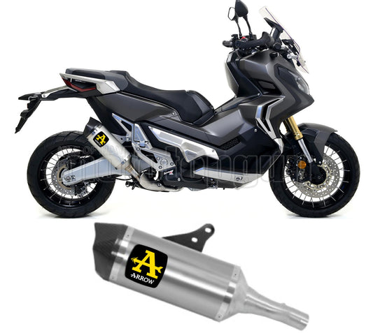 SCARICO OMOLOGATO ARROW RACE-TECH IN ALLUMINIO CON FONDELLO IN CARBY COMPATIBILE CON HONDA XADV X-ADV 750 17/23