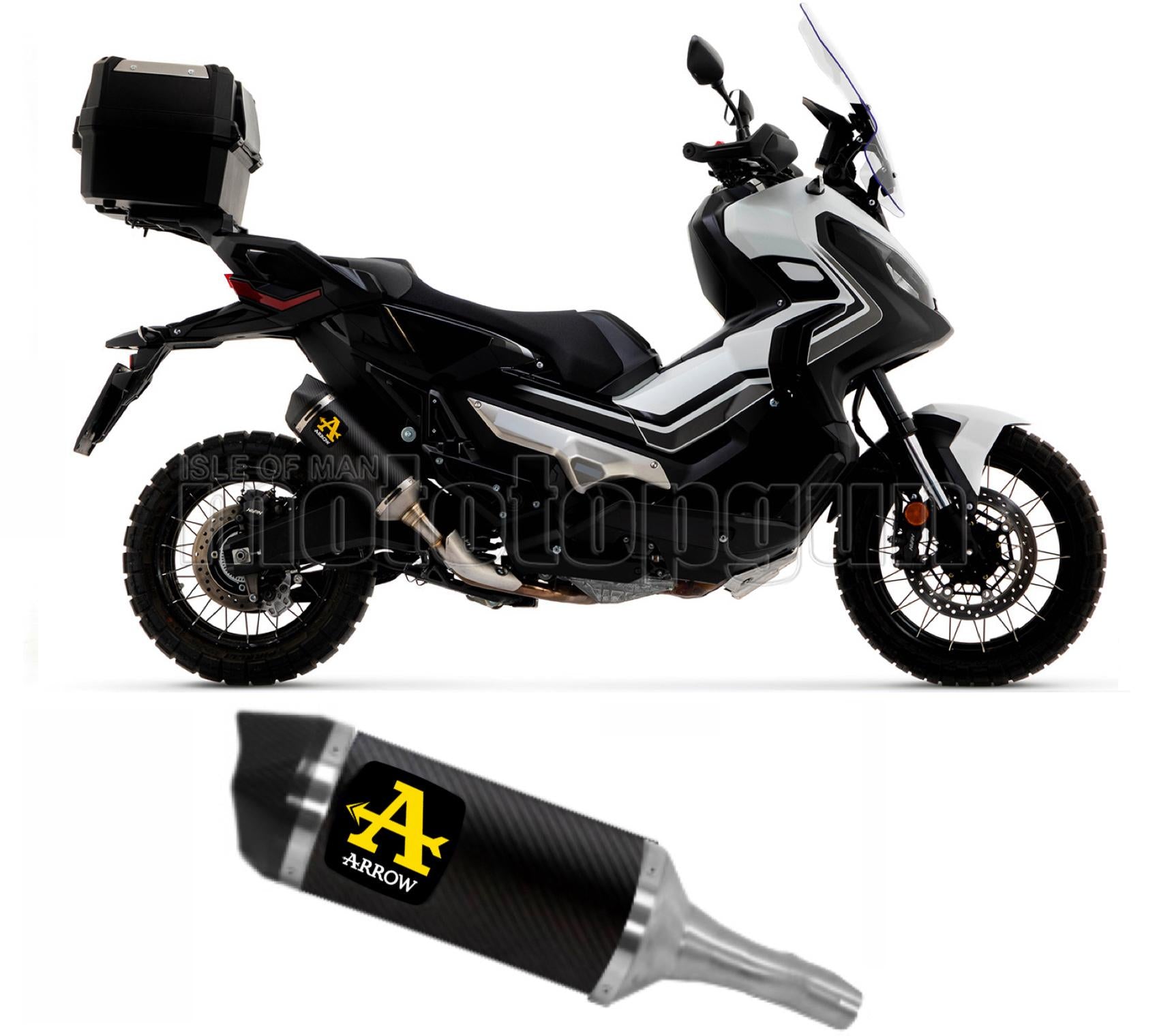 SCARICO OMOLOGATO ARROW RACE-TECH IN CARBONIO CON FONDELLO IN CARBY COMPATIBILE CON HONDA XADV X-ADV 750 17/23