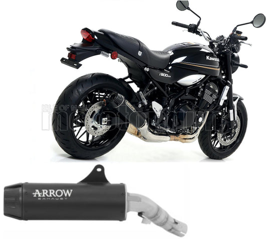 SCARICO RACE ARROW REBEL IN ALLUMINIO NERO CON FONDELLO IN CARBY COMPATIBILE CON KAWASAKI Z900 Z-900 RS 17/20