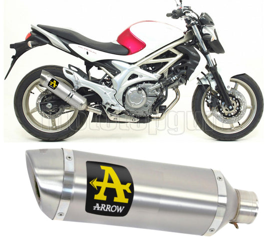 SCARICO COMPLETO OMOLOGATO OPEN ARROW THUNDER IN TITANIO CON FONDELLO IN INOX COMPATIBILE CON SUZUKI SVF 650 GLADIUS 09/15