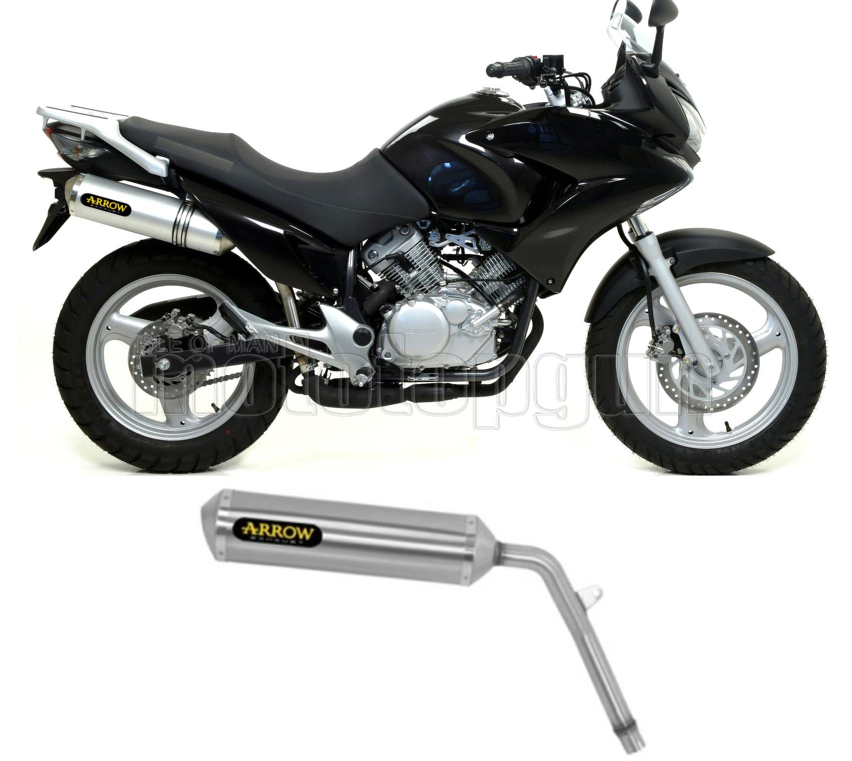 COLLETTORE OPEN ARROW THUNDER IN ALLUMINIO CON FONDELLO IN INOX COMPATIBILE CON HONDA XL 125 V VARADERO 01/12