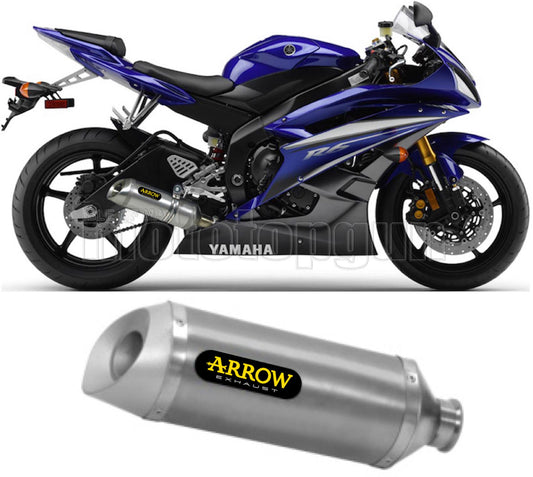 SCARICO COMPLETO OMOLOGATO OPEN BOMB ARROW THUNDER IN ALLUMINIO CON FONDELLO IN INOX COMPATIBILE CON YAMAHA YZF 600 R6 06/07
