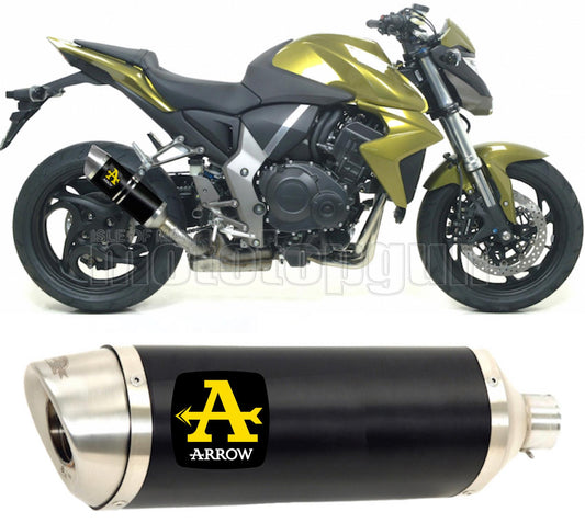 SCARICO COMPLETO OMOLOGATO OPEN ARROW THUNDER IN ALLUMINIO NERO CON FONDELLO IN INOX COMPATIBILE CON HONDA CB 1000 R 08/17