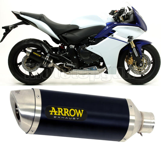 SCARICO COMPLETO OMOLOGATO OPEN ARROW THUNDER IN ALLUMINIO NERO CON FONDELLO IN INOX COMPATIBILE CON HONDA CBR 600 F 11/13