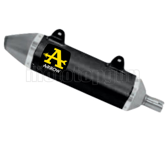 COLLETTORE OPEN ARROW THUNDER IN ALLUMINIO NERO CON FONDELLO IN INOX COMPATIBILE CON MALAGUTI XSM 125 4T 19/20