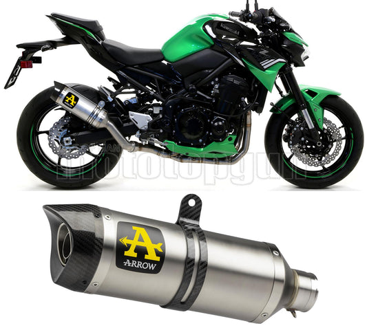 SCARICO OMOLOGATO OPEN ARROW THUNDER IN ALLUMINIO CON FONDELLO IN CARBY COMPATIBILE CON KAWASAKI Z900 Z-900 20/23