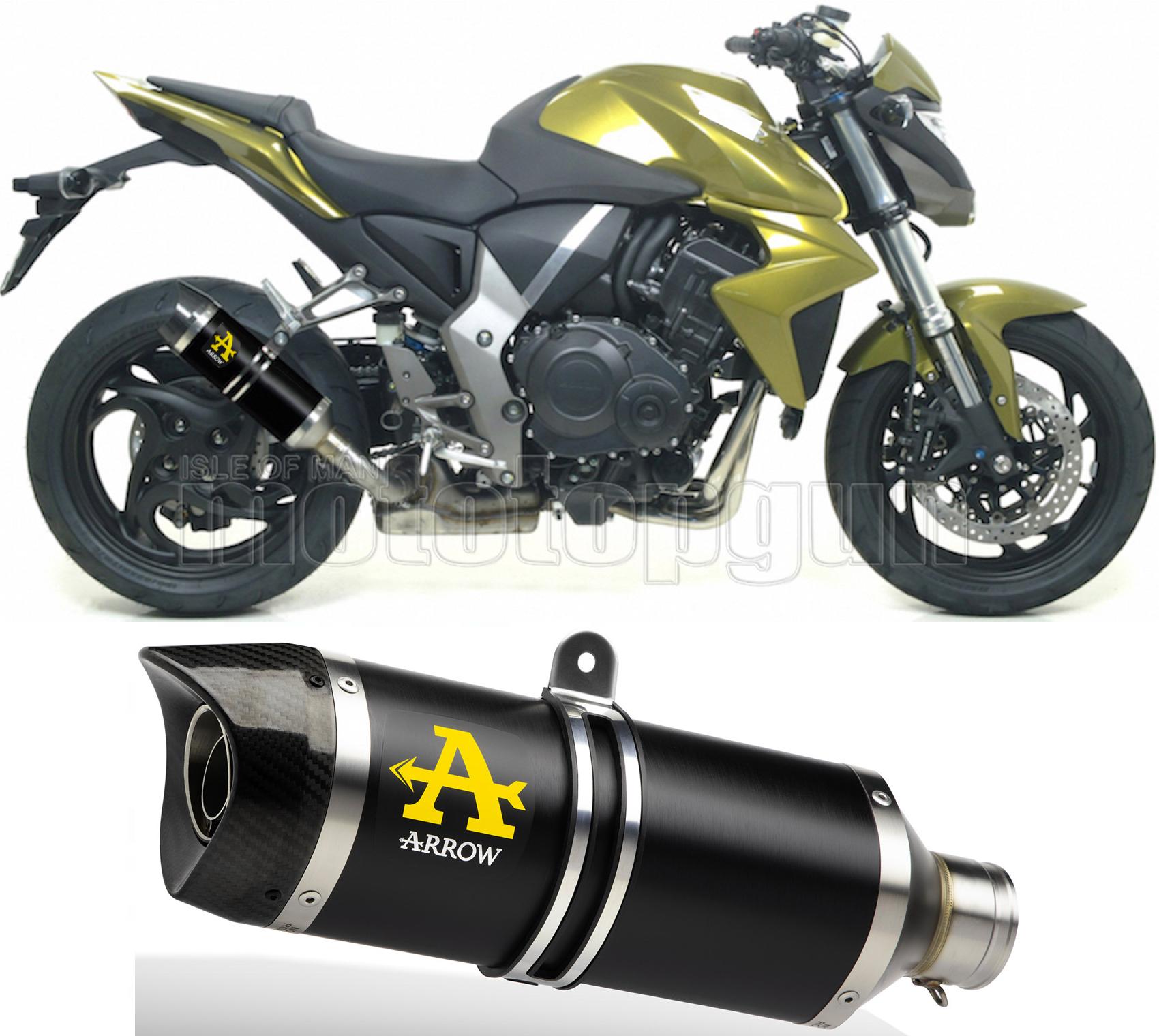 SCARICO COMPLETO OMOLOGATO OPEN ARROW THUNDER IN ALLUMINIO NERO CON FONDELLO IN CARBY COMPATIBILE CON HONDA CB 1000 R 08/17