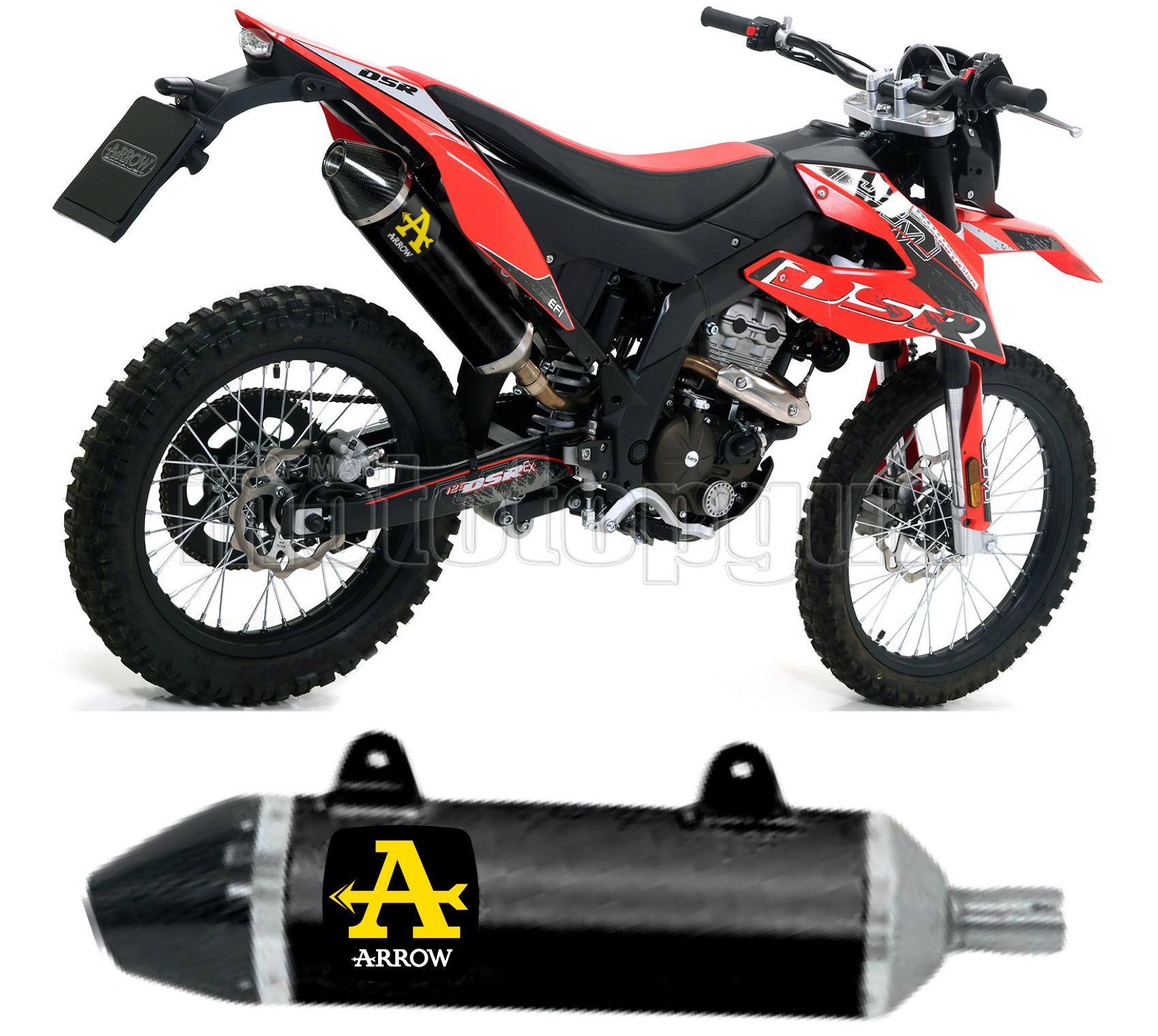COLLETTORE OPEN ARROW THUNDER IN ALLUMINIO NERO CON FONDELLO IN CARBY COMPATIBILE CON UM DSR EX 125 18/20
