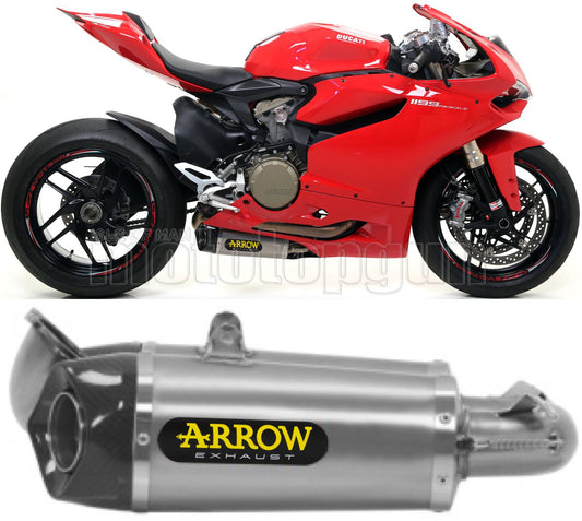 SCARICO OMOLOGATO CATALIZZATO ARROW WORKS IN TITANIO CON FONDELLO IN CARBY COMPATIBILE CON DUCATI 1299 PANIGALE 15/16