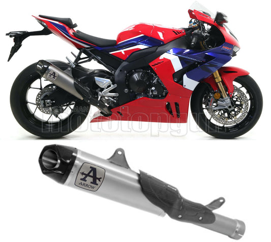 SCARICO OMOLOGATO OPEN ARROW WORKS IN TITANIO CON FONDELLO IN CARBY COMPATIBILE CON HONDA CBR 1000 RR-R 20/23