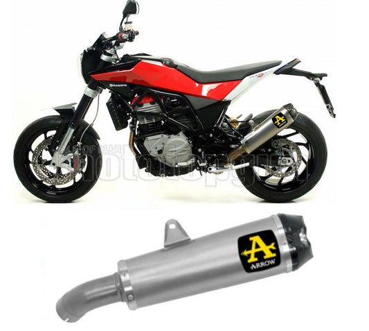 SCARICO COMPLETO OMOLOGATO OPEN ARROW WORKS IN TITANIO CON FONDELLO IN CARBY COMPATIBILE CON HUSQVARNA NUDA 900 R 12/13