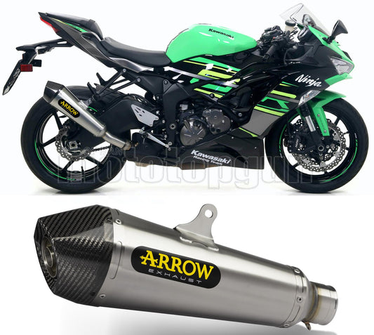 SCARICO OMOLOGATO OPEN ARROW X-KONE IN NICHROM CON FONDELLO IN CARBY COMPATIBILE CON KAWASAKI ZX-6R ZX-6 R 636 19/20