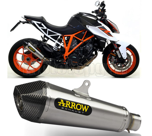 SCARICO COMPLETO RACE ARROW X-KONE IN NICHROM CON FONDELLO IN CARBY COMPATIBILE CON KTM 1290 SUPERDUKE 17/19