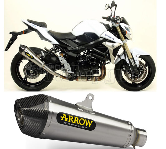 SCARICO COMPLETO OMOLOGATO OPEN ARROW X-KONE IN NICHROM CON FONDELLO IN CARBY COMPATIBILE CON SUZUKI GSR 750 11/16