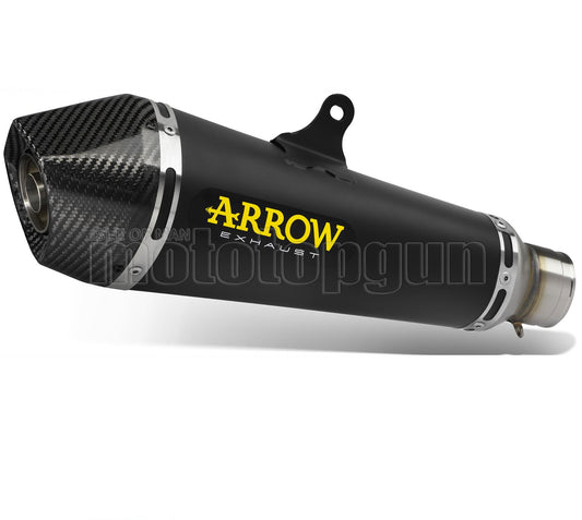 SCARICO OMOLOGATO OPEN ARROW X-KONE IN NICHROM NERO CON FONDELLO IN CARBY COMPATIBILE CON KAWASAKI Z900 Z-900 20/23