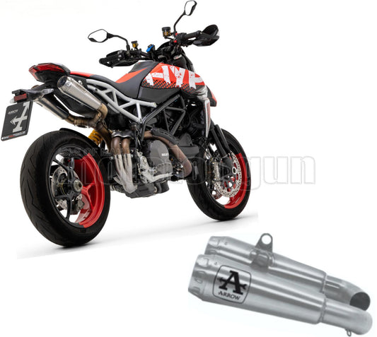 SCARICO OMOLOGATO OPEN ARROW PRO-RACE IN NICHROM CON FONDELLO IN INOX COMPATIBILE CON DUCATI HYPERMOTARD 950 22/23