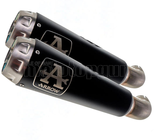 SCARICO OMOLOGATO OPEN ARROW PRO-RACE IN NICHROM NERO CON FONDELLO IN INOX COMPATIBILE CON DUCATI HYPERMOTARD 950 19/21