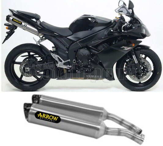 SCARICO COMPLETO OMOLOGATO OPEN ARROW THUNDER IN ALLUMINIO CON FONDELLO IN CARBY COMPATIBILE CON YAMAHA YZF 1000 R1 07/08