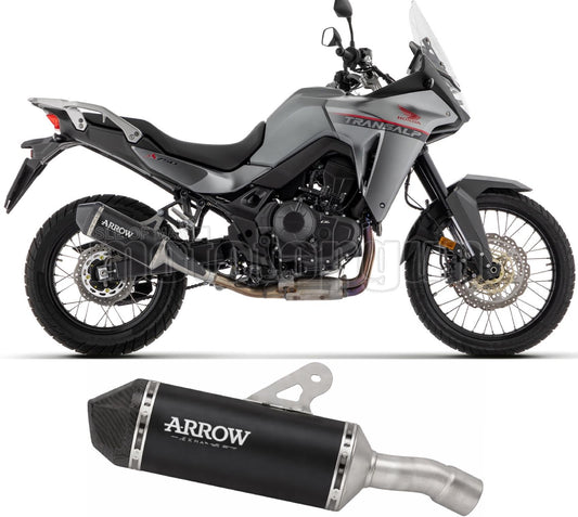 ARROW SCARICO OMOLOGATO EXPLORER ALLUMINIO NERO FONDELLO CARBY COMPATIBILE CON HONDA XL 750 TRANSALP 23/24