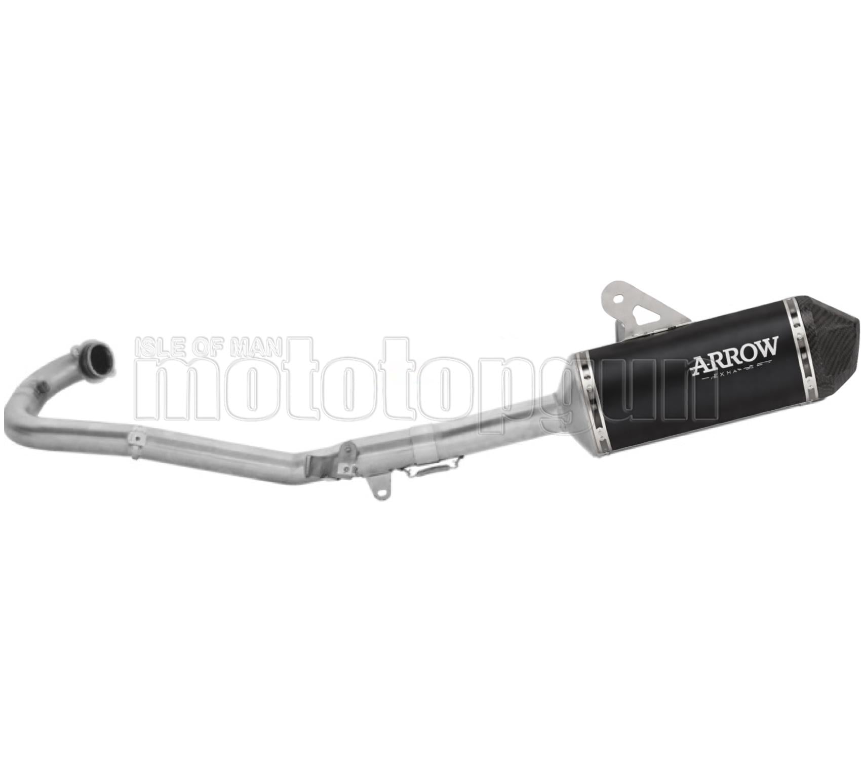 ARROW SCARICO COMPLETO OMOLOGATO OPEN EXPLORER ALLUMINIO NERO FONDELLO CARBY COMPATIBILE CON KTM 690 SMC R 25/26