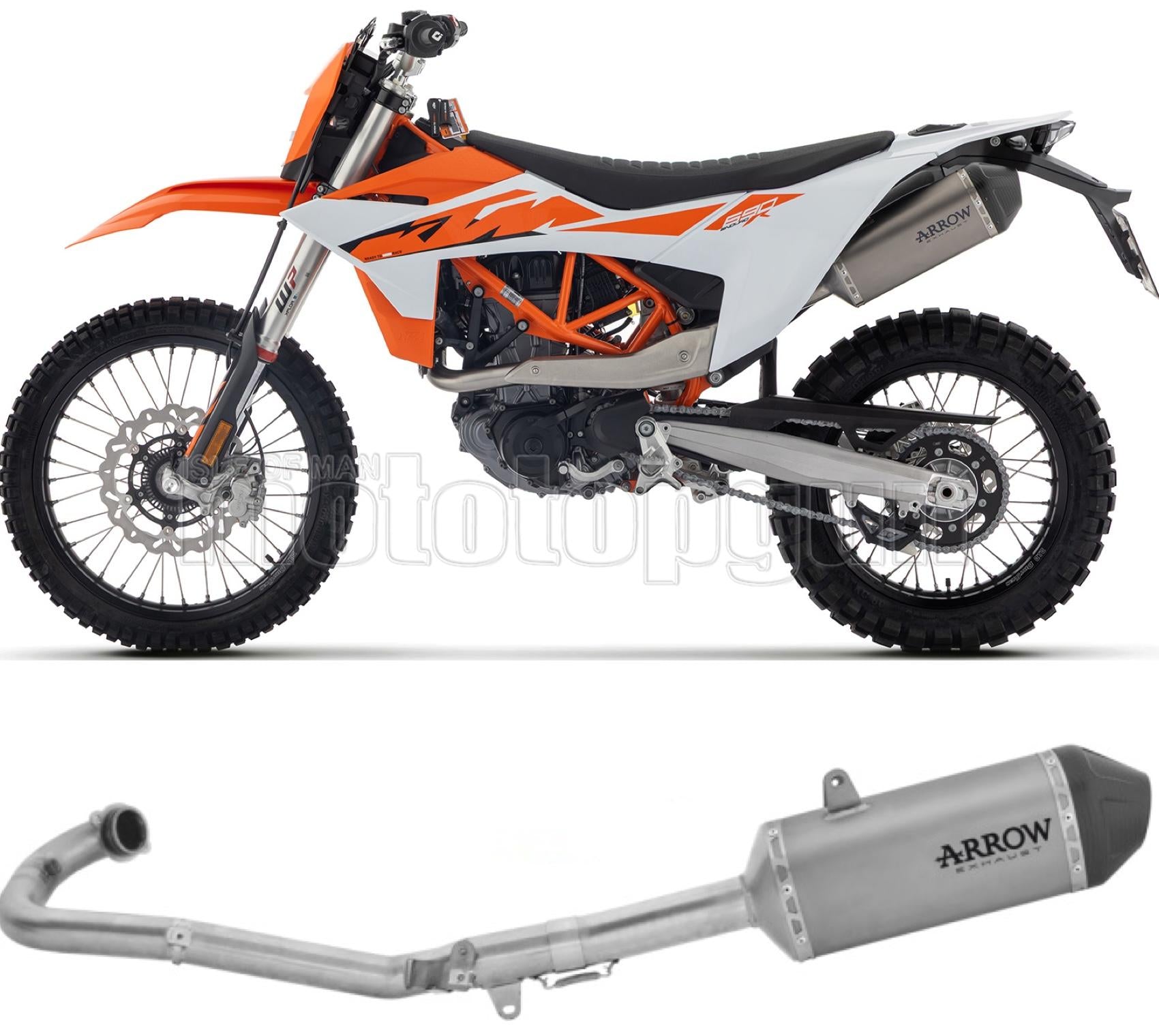 ARROW SCARICO COMPLETO OMOLOGATO OPEN EXPLORER TITANIO FONDELLO CARBY COMPATIBILE CON KTM 690 SMC R 25/26