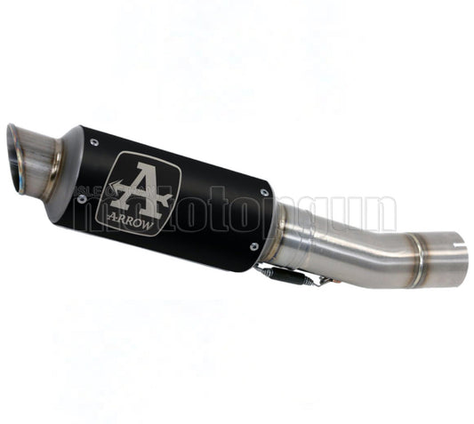 SCARICO OMOLOGATO OPEN ARROW GP2 GP-2 IN NICHROM NERO CON FONDELLO IN INOX COMPATIBILE CON KTM DUKE 390 21/23