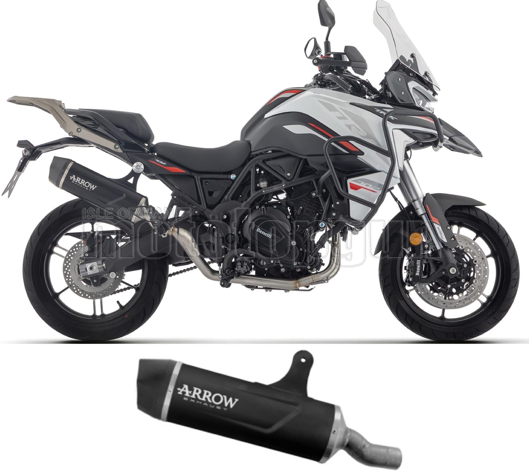SCARICO OMOLOGATO INDY RACE ALLUMINIO NERO FONDELLO CARBY COMPATIBILE CON BENELLI TRK 702 / X E5+ 2025