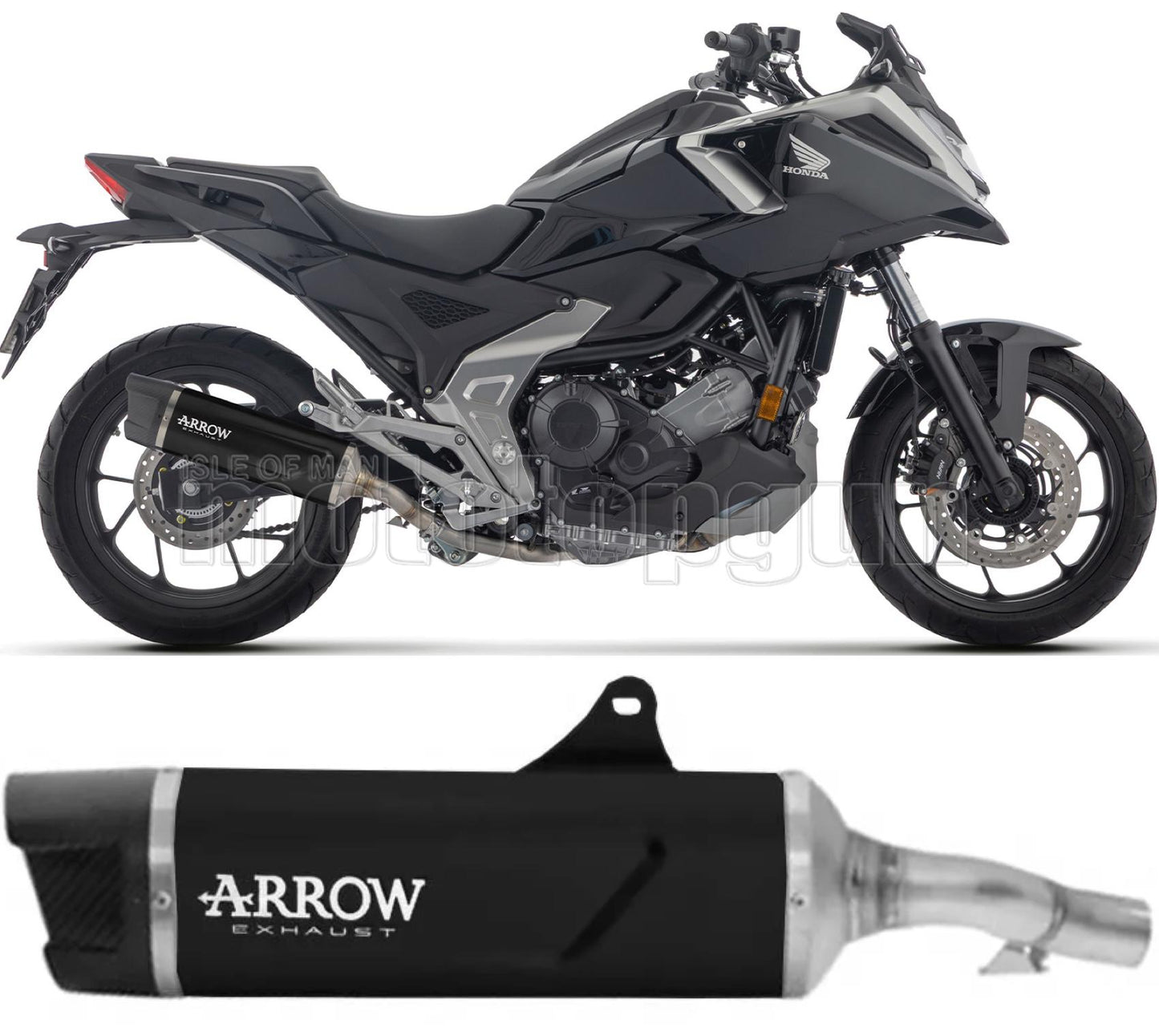 ARROW SCARICO OMOLOGATO INDY-RACE EVO ALLUMINIO NERO FONDELLO CARBY COMPATIBILE CON HONDA NC 750 X 2025