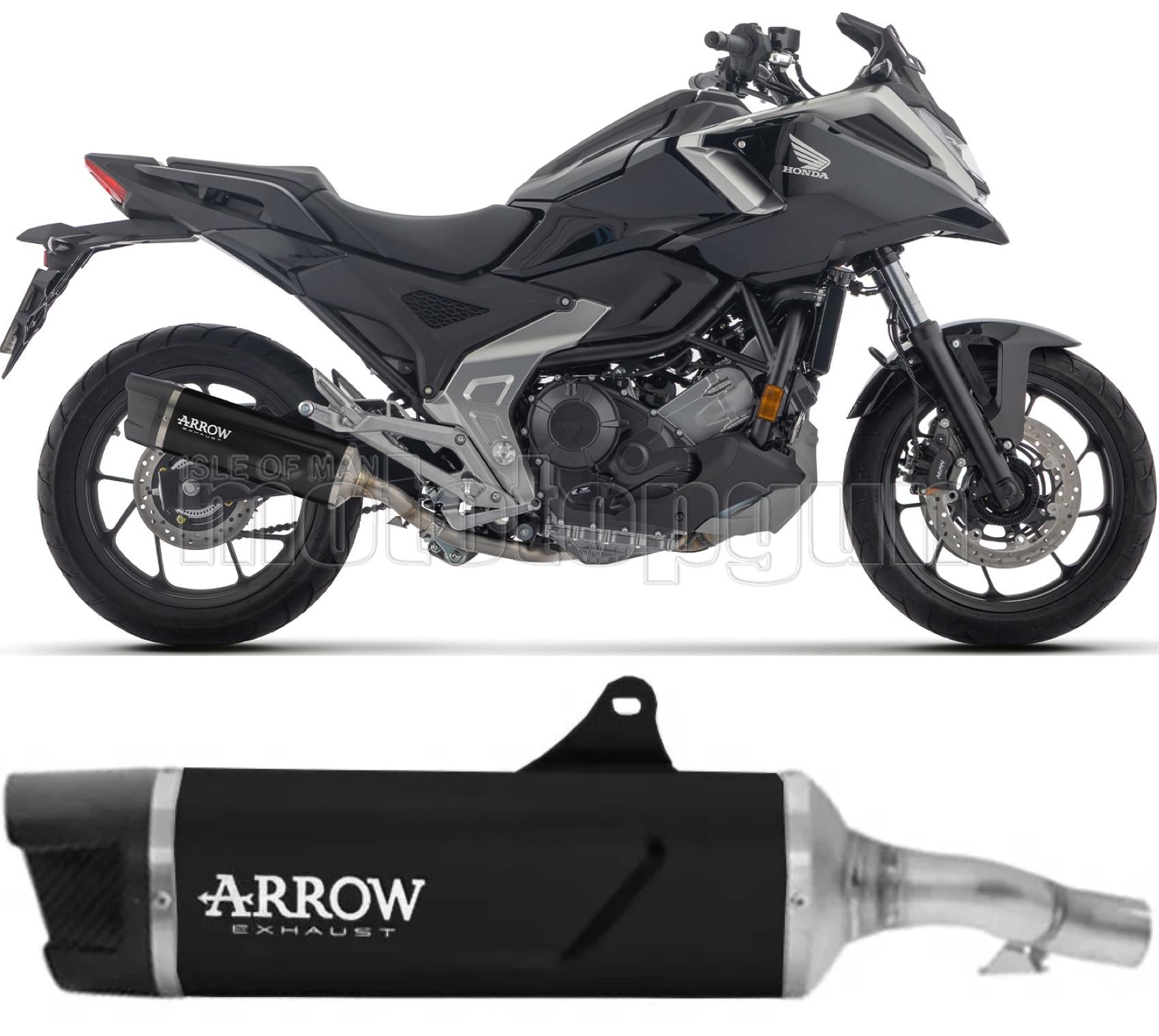ARROW SCARICO OMOLOGATO INDY-RACE EVO ALLUMINIO NERO FONDELLO CARBY COMPATIBILE CON HONDA NC 750 X 2025