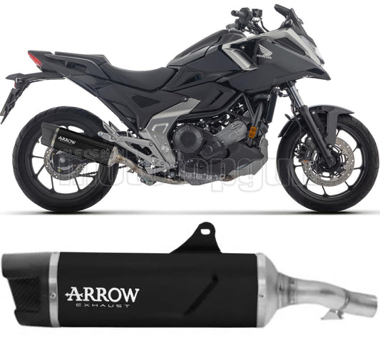 ARROW SCARICO OMOLOGATO INDY-RACE EVO ALLUMINIO NERO FONDELLO CARBY COMPATIBILE CON HONDA NC 750 X 2025