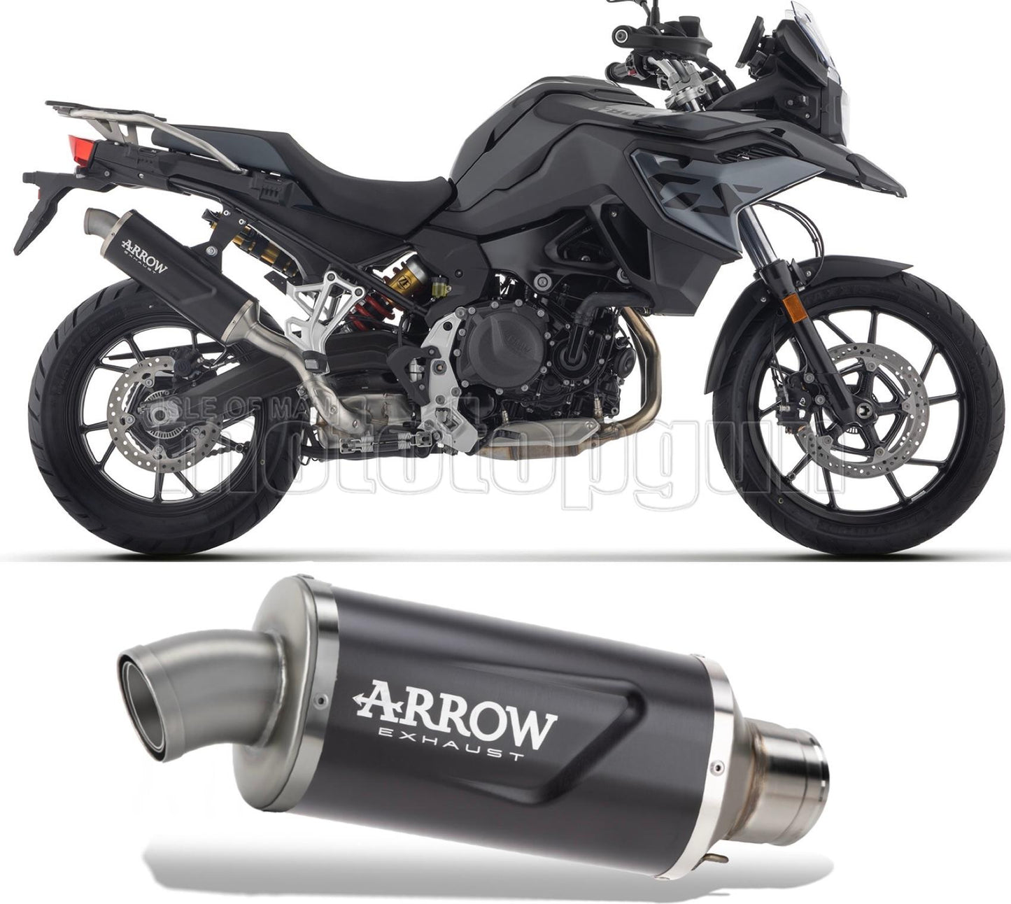 SCARICO OMOLOGATO ARROW INDY-RACE EVO IN ALLUMINIO NERO COMPATIBILE CON BMW F 800 GS 24/25