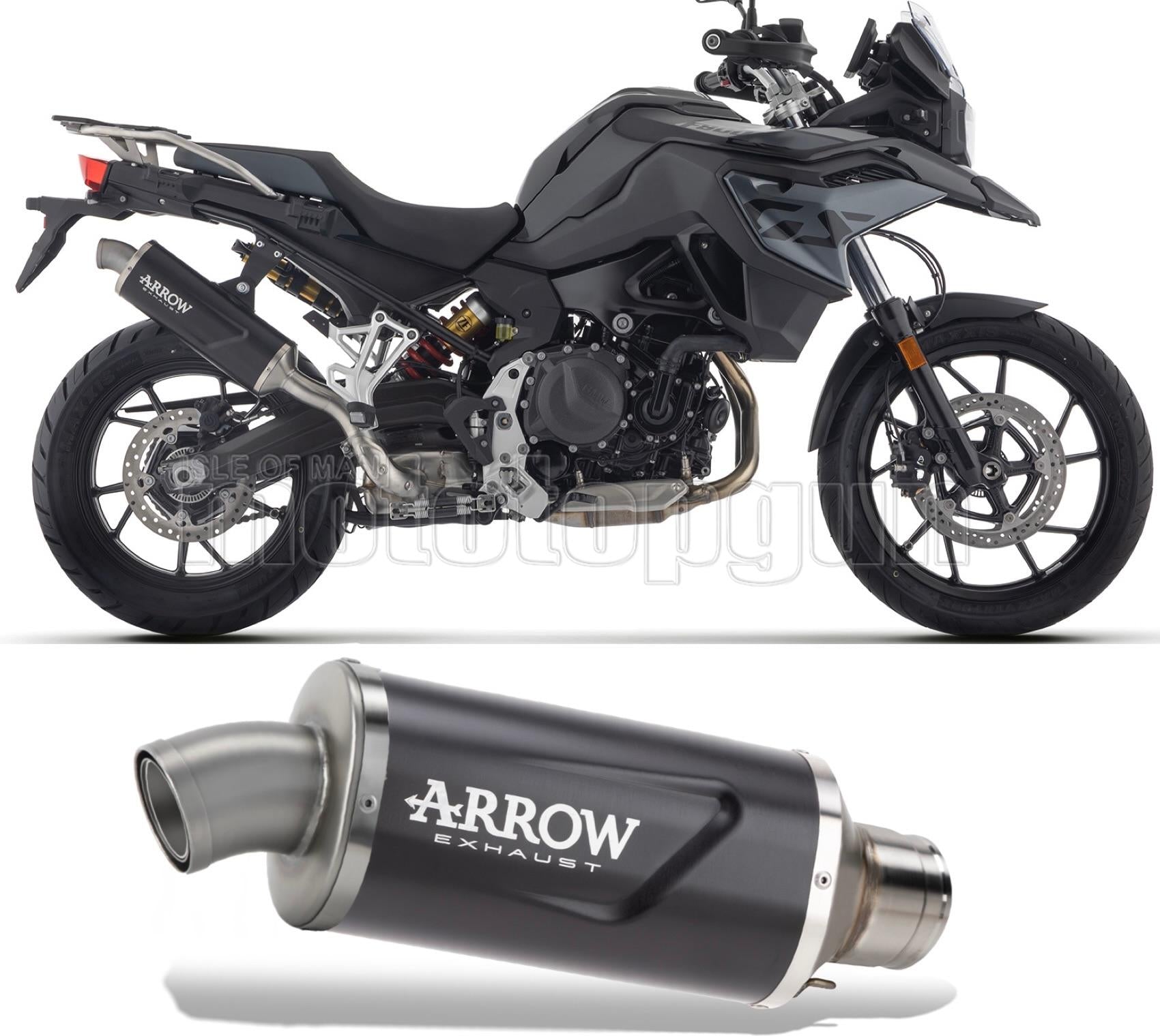 SCARICO OMOLOGATO ARROW INDY-RACE EVO IN ALLUMINIO NERO COMPATIBILE CON BMW F 800 GS 24/25