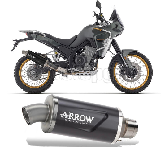 SCARICO OMOLOGATO ARROW INDY-RACE EVO IN ALLUMINIO NERO COMPATIBILE CON KOVE 800 X PRO 2024