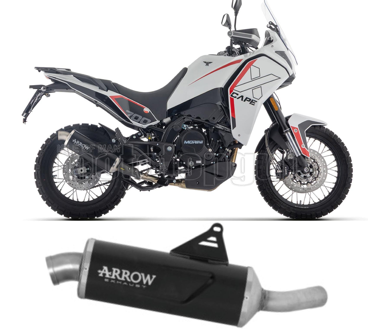 ARROW SCARICO OMOLOGATO INDY-RACE EVO ALLUMINIO FONDELLO INOX COMPATIBILE CON MOTO MORINI X-CAPE 700 2025