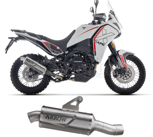 ARROW SCARICO OMOLOGATO INDY-RACE EVO ALLUMINIO NERO FONDELLO INOX COMPATIBILE CON MOTO MORINI X-CAPE 700 2025