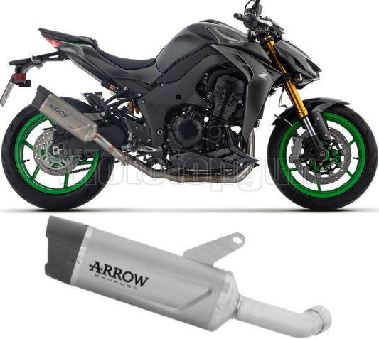 ARROW SCARICO OMOLOGATO INDY-RACE EVO TITANIO FONDELLO CARBY COMPATIBILE CON KAWASAKI Z1100 Z-1100 25/26
