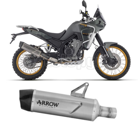 SCARICO OMOLOGATO ARROW INDY-RACE EVO IN TITANIO CON FONDELLO IN CARBY COMPATIBILE CON KOVE 800 X PRO 2024
