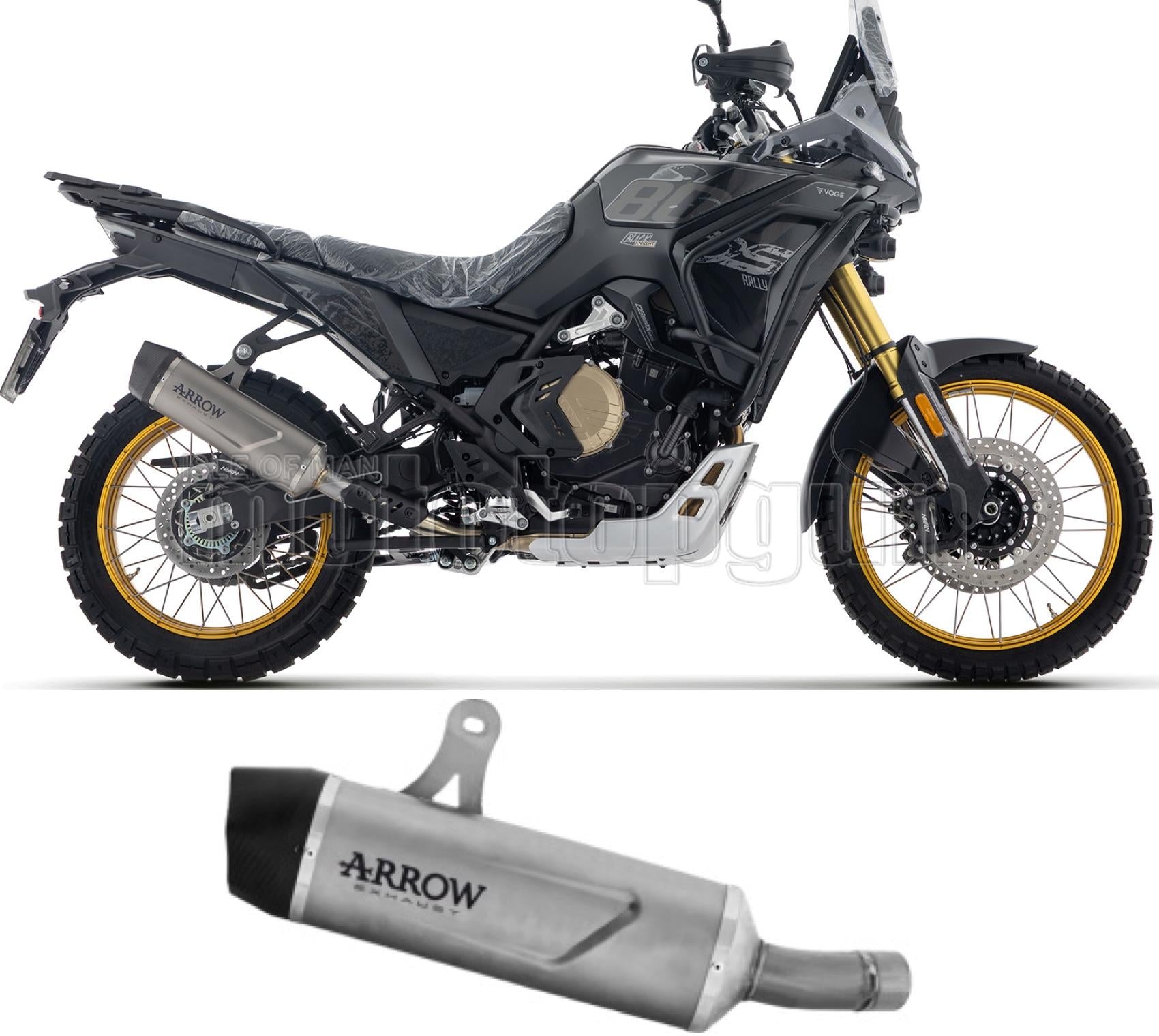 ARROW SCARICO OMOLOGATO INDY-RACE EVO TITANIO FONDELLO INOX COMPATIBILE CON VOGE VALICO 800 DSX RALLY 25/26