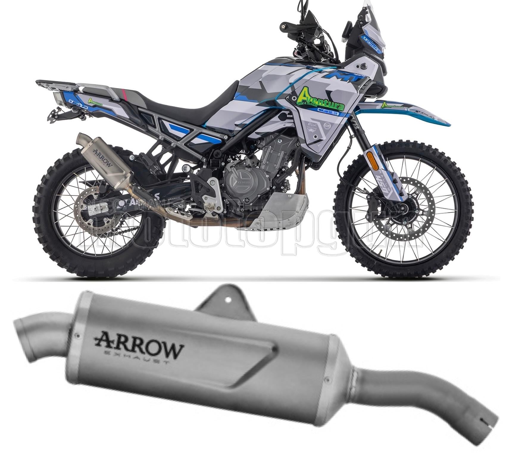SCARICO OMOLOGATO ARROW INDY-RACE EVO IN TITANIO COMPATIBILE CON CF MOTO 450 MT 2024