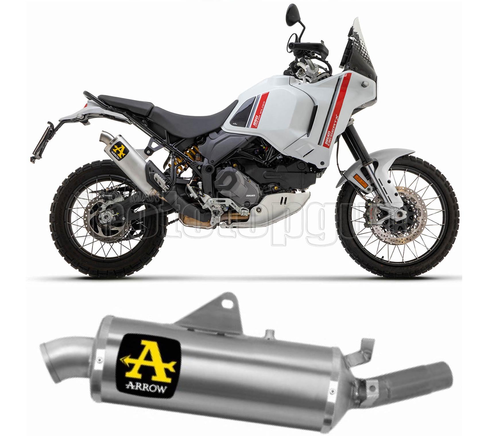 SCARICO OMOLOGATO ARROW INDY-RACE IN ALLUMINIO CON FONDELLO IN INOX COMPATIBILE CON DUCATI DESERT-X 950 22/23