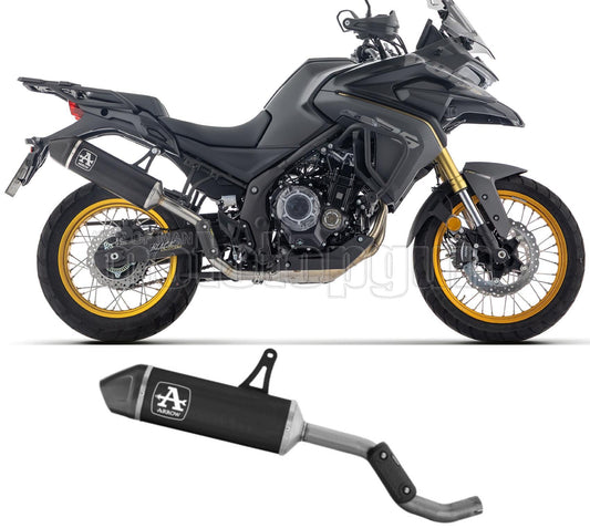 ARROW SCARICO OMOLOGATO INDY-RACE ALLUMINIO NERO FONDELLO CARBY COMPATIBILE CON VOGE VALICO 525 DSX 2025