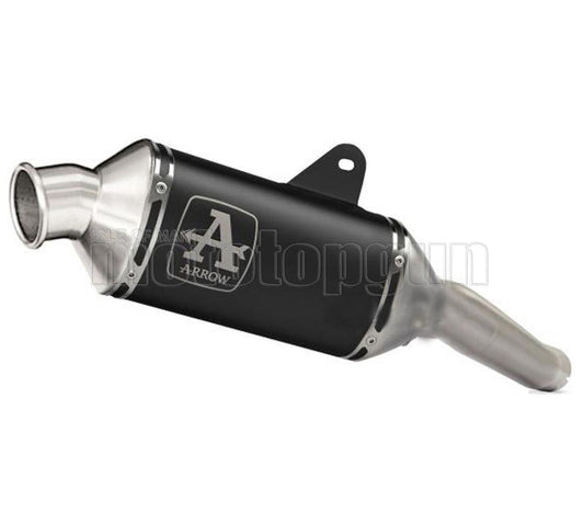 SCARICO OMOLOGATO ARROW INDY-RACE IN ALLUMINIO NERO CON FONDELLO IN INOX COMPATIBILE CON MOTO MORINI X-CAPE 650 22/23