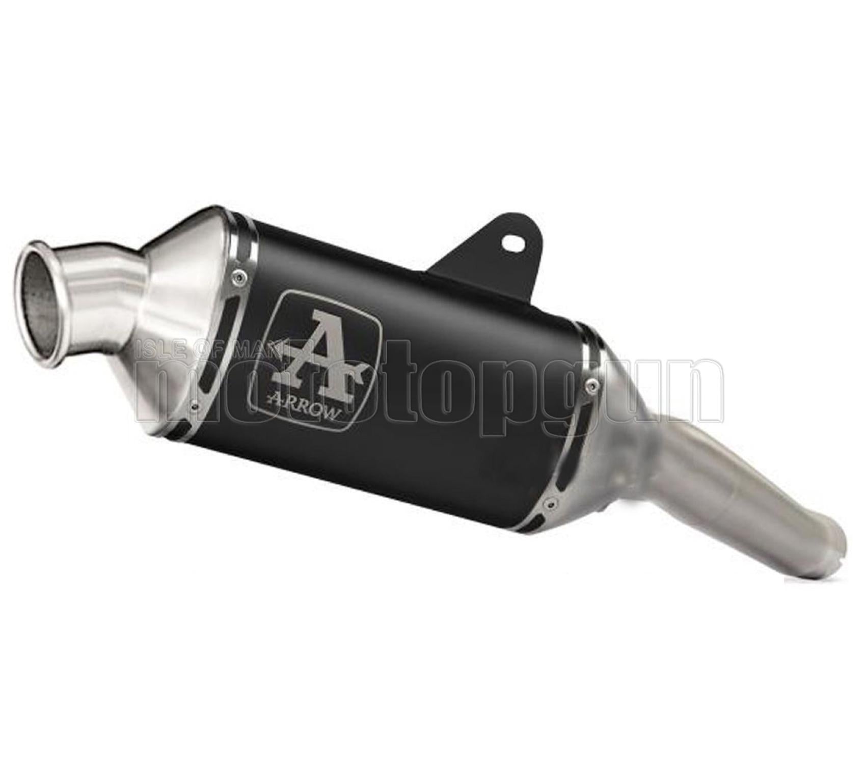 SCARICO OMOLOGATO ARROW INDY-RACE IN ALLUMINIO NERO CON FONDELLO IN INOX COMPATIBILE CON MOTO MORINI X-CAPE 650 22/23