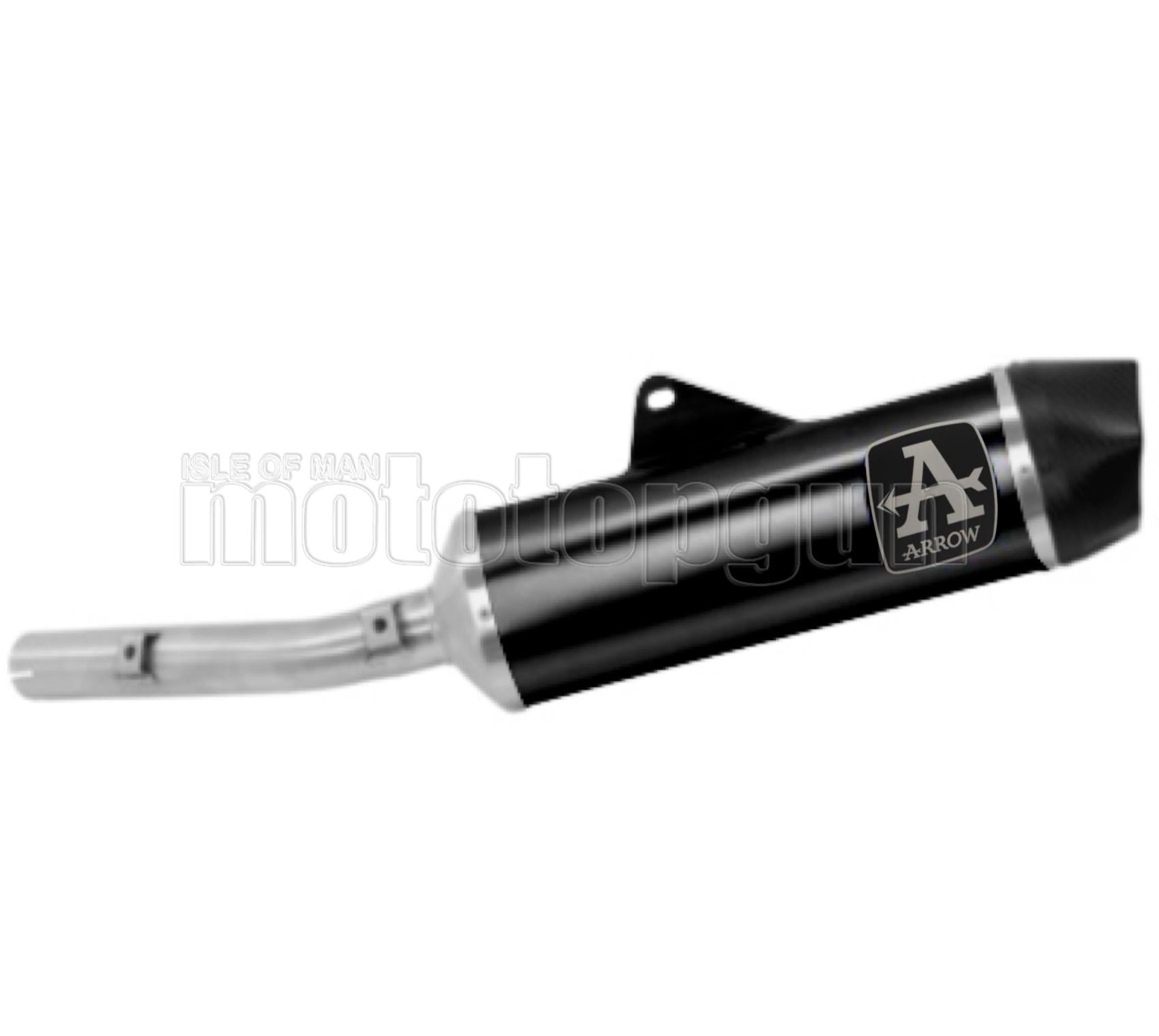 SCARICO OMOLOGATO ARROW INDY-RACE IN ALLUMINIO NERO CON FONDELLO IN CARBY COMPATIBILE CON MOTO GUZZI V100 MANDELLO 2023