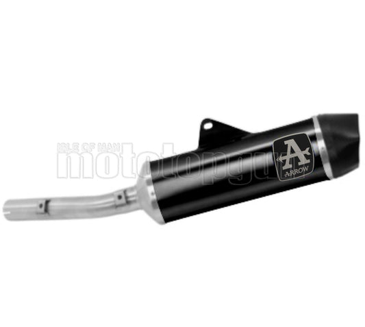 SCARICO OMOLOGATO ARROW INDY-RACE IN ALLUMINIO NERO CON FONDELLO IN CARBY COMPATIBILE CON MOTO GUZZI V100 MANDELLO 2023