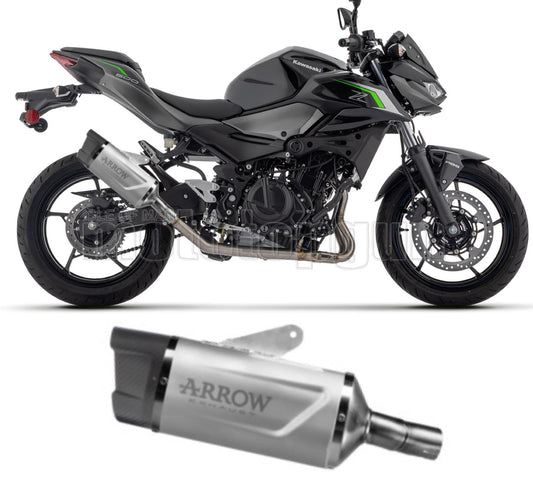 SCARICO OMOLOGATO ARROW INDY-RACE EVO IN TITANIO CON COPPA IN CARBONIO COMPATIBILE CON KAWASAKI Z-500 Z500 2024