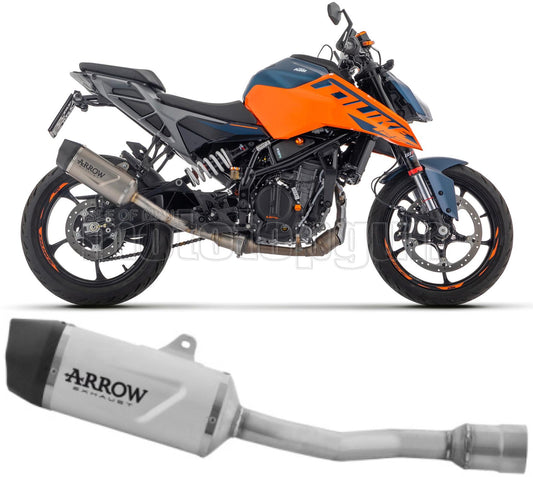 SCARICO OMOLOGATO ARROW INDY-RACE IN TITANIO CON COPPA IN CARBONIO COMPATIBILE CON KTM DUKE 125 2024