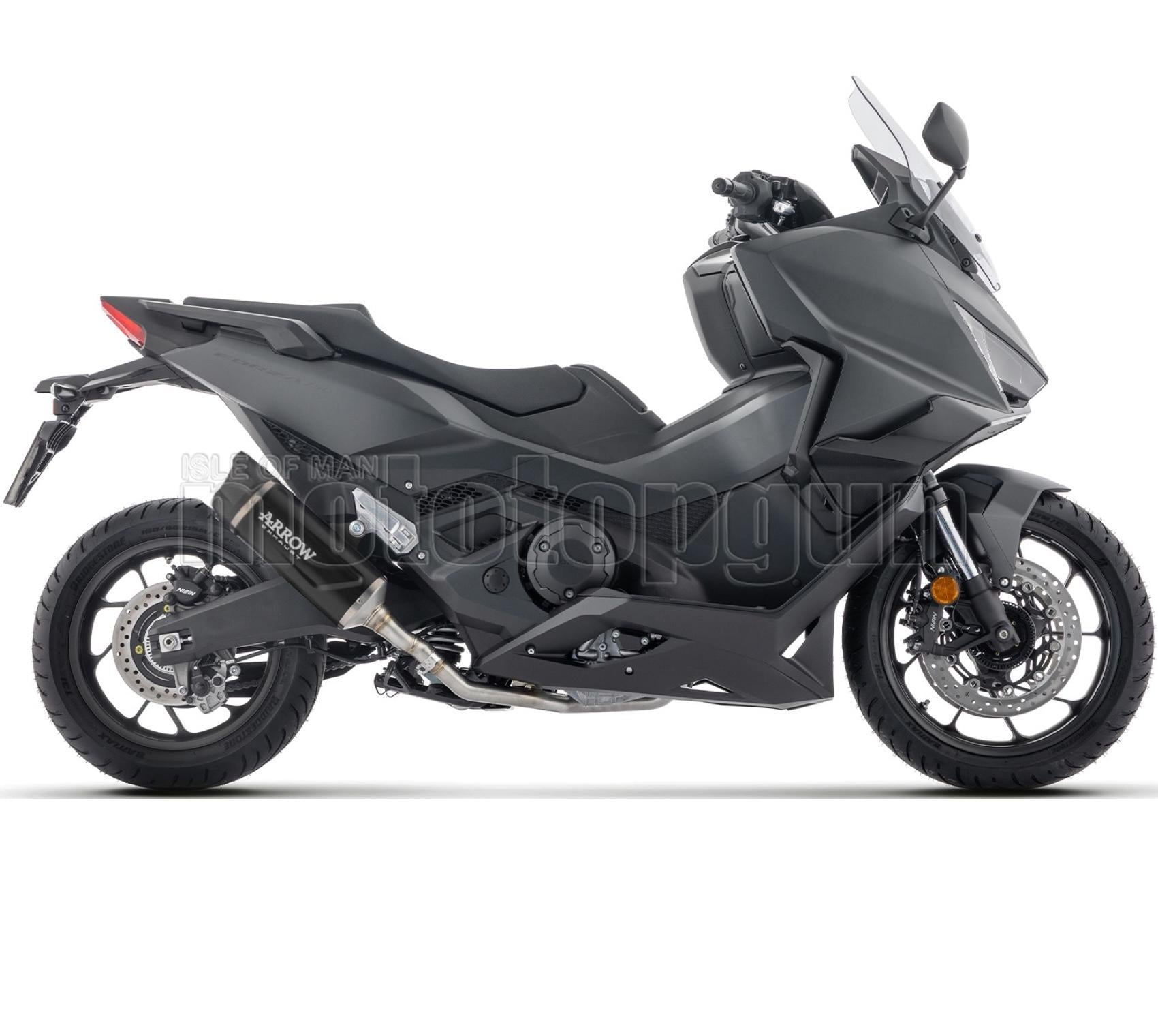 ARROW SCARICO OMOLOGATO CORTO INDY-RACE EVO ALLUMINIO NERO FONDELLO CARBY COMPATIBILE CON HONDA FORZA 750 2025
