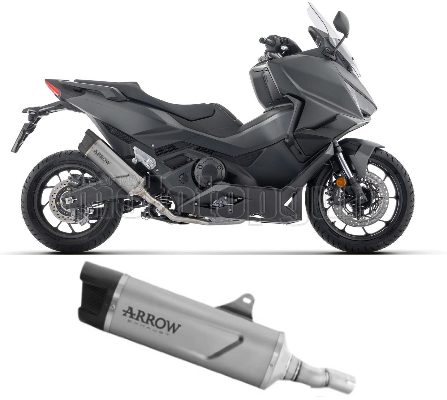 ARROW SCARICO OMOLOGATO CORTO INDY-RACE EVO TITANIO FONDELLO CARBY COMPATIBILE CON HONDA FORZA 750 2025