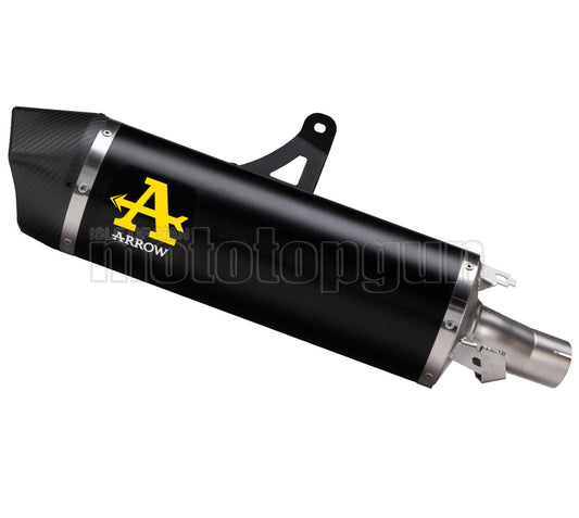SCARICO OMOLOGATO ARROW MAXI RACE-TECH IN ALLUMINIO NERO CON COPPA IN CARBONIO COMPATIBILE CON HONDA AFRICA TWIN CRF 1100 L 2024